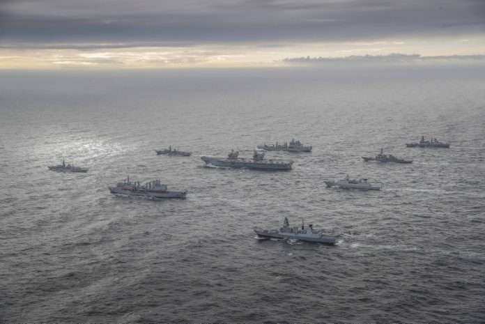 UK Carrier Strike Group assembles for the first time