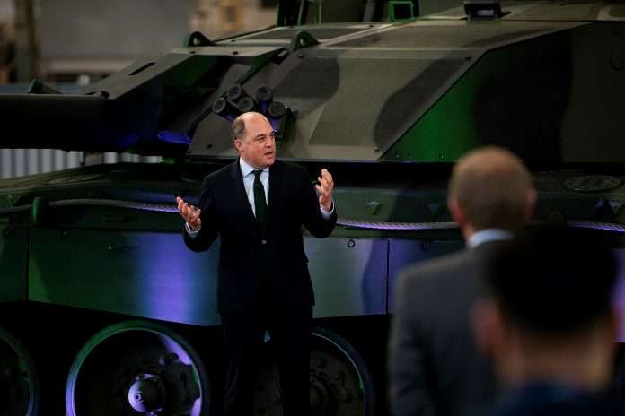 "Our Army will operate across the globe, equipped with the capabilities to face down a myriad of threats from cyber warfare through to battlefield conflict" - The Rt Hon Ben Wallace MP, seen here with an upgraded Challenger 3 main battle tank. Photographer: Andrew Linnett - UK MOD © Crown copyright 2021