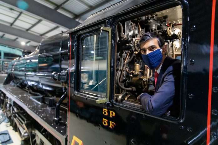 The Chancellor Rishi Sunak Locomotion in Bishop Auckland to see how £20 million Levelling Up Funding will develop the site. Source: UK GOV