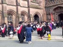 £6 BILLION: EU student loan debt hits huge total as 43,700 European borrowers who studied in England make no repayments University graduates in gowns and mortarboards gathered outside a red sandstone cathedral on graduation day, file photograph